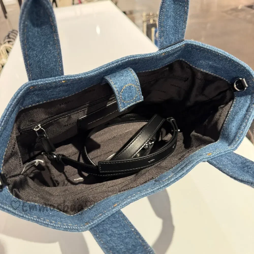 MARC JACOBS Small Canvas Tote 4F5HTT015H02 Denim - Picture 6 of 8